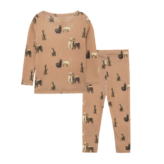 Alpaca Organic Cotton Long Sleeve Two Piece Pajama Set