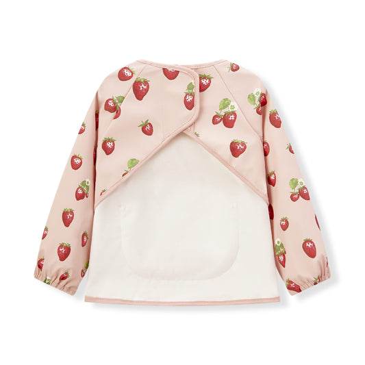 Strawberry Long Sleeve Pocket Bib