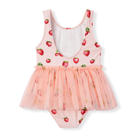 Strawberry Ballet Skirt Swimsuit