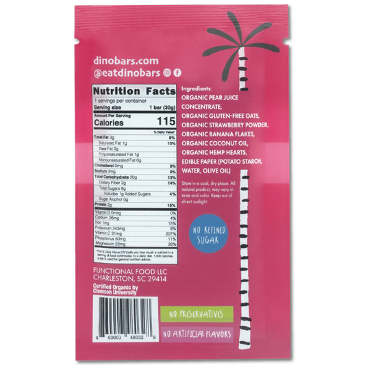 DINO BARS Strawberry Bar | Single Unit - Margot's Mercantile