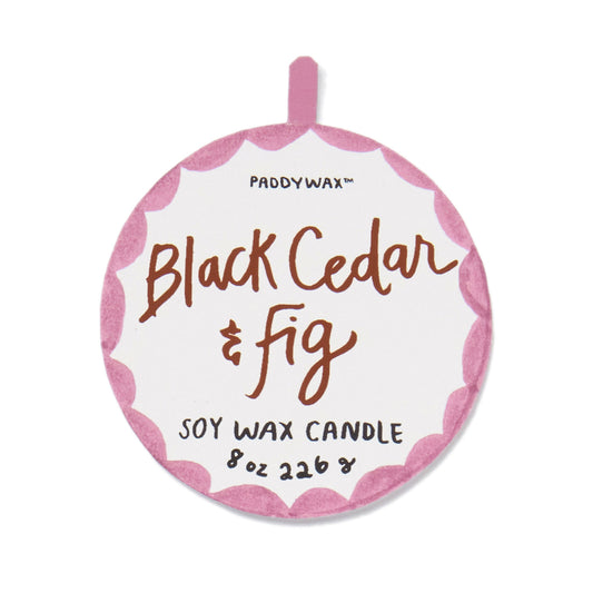 "Tiger" Ceramic Candle - Black Cedar & Fig 8oz