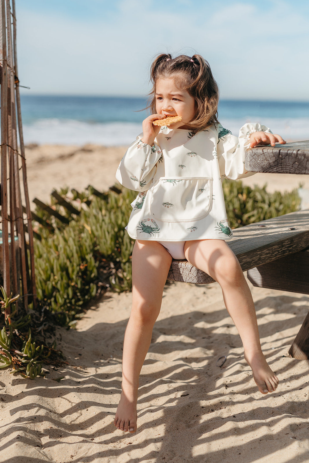 Strawberry Long Sleeve Pocket Bib