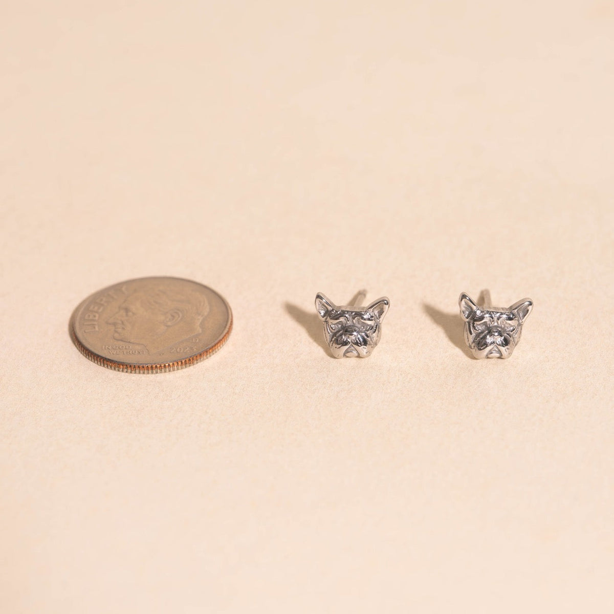French Bulldog Stud Earrings