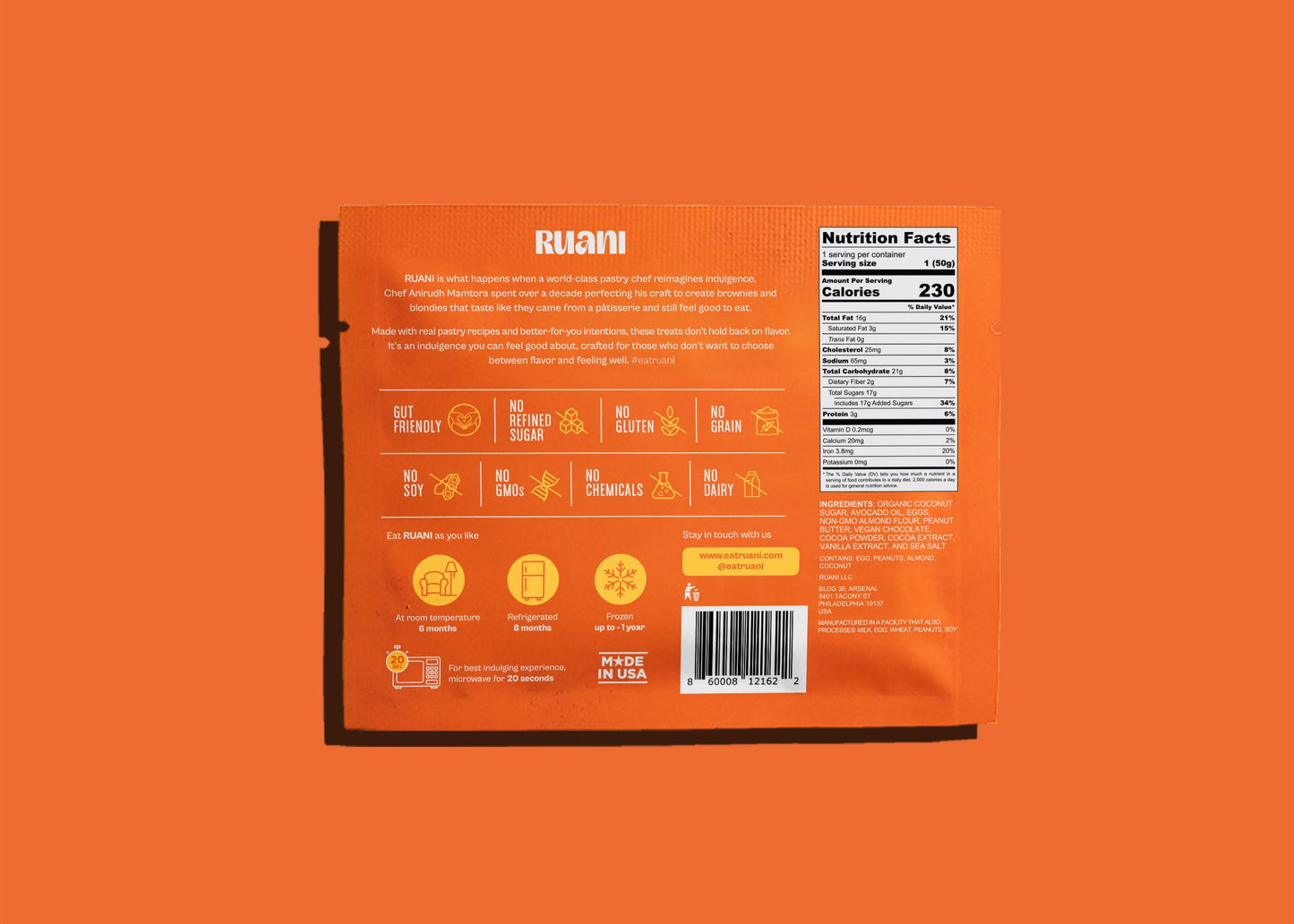 6 pack Delightful Peanut Butter Brownie