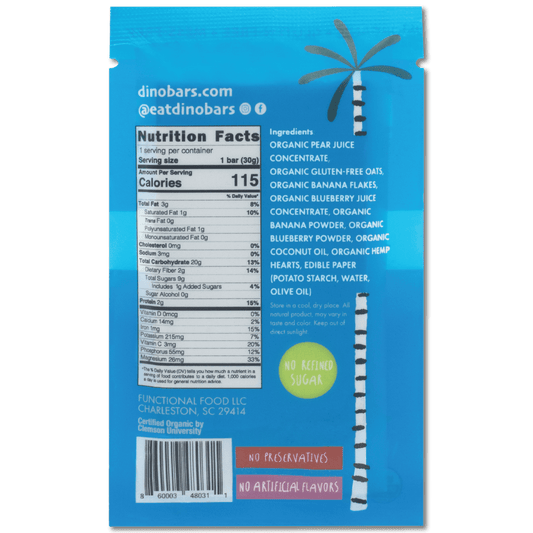 DINO BARS Blueberry Bar | Single Unit - Margot's Mercantile