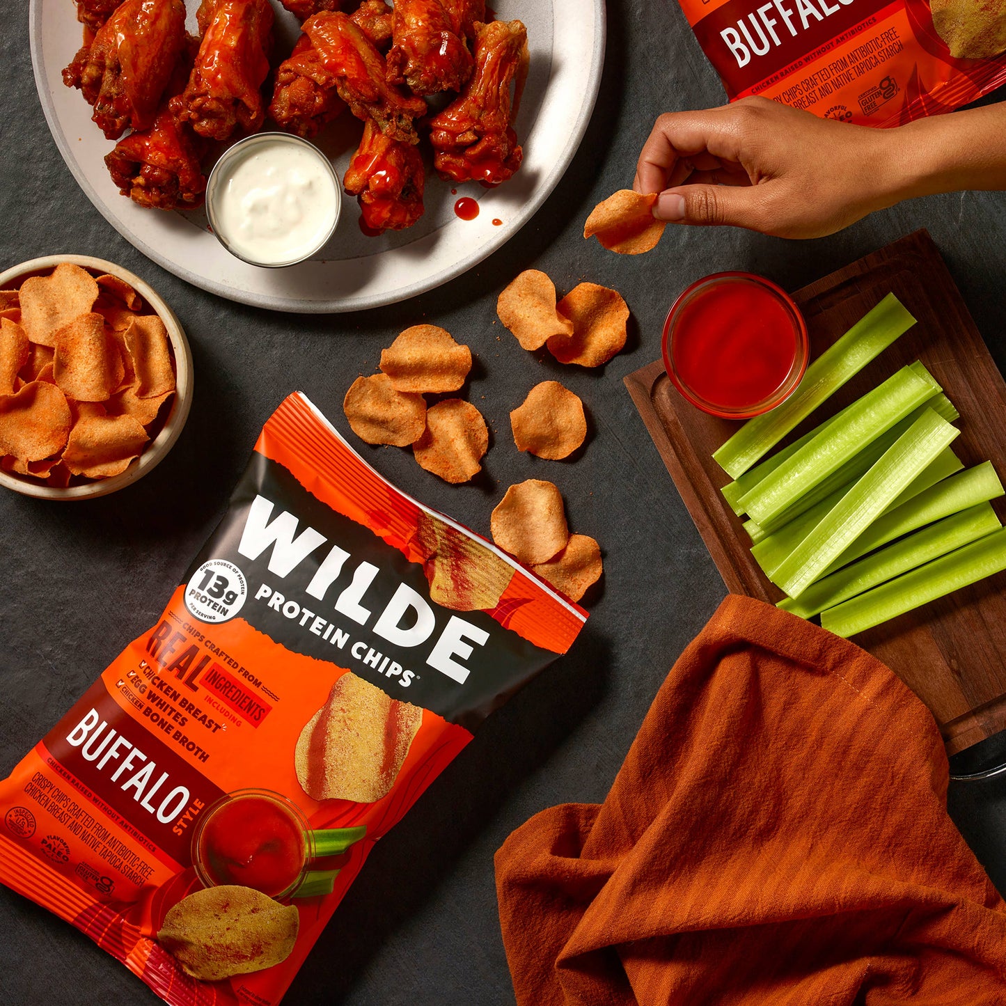 Wilde Buffalo Chicken Protein Chips 1.34oz (8ct)