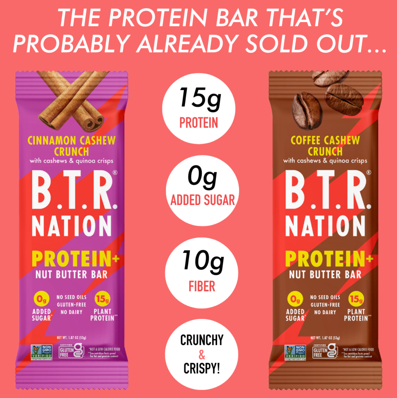 COFFEE CASHEW CRUNCH PROTEIN+ Superfood Bar