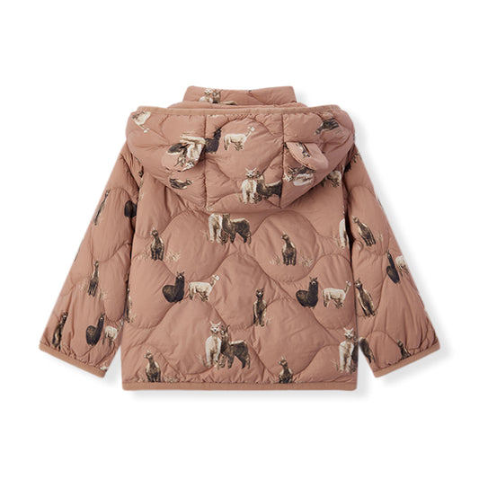 Alpaca Lightweight Down Hooded Jacket