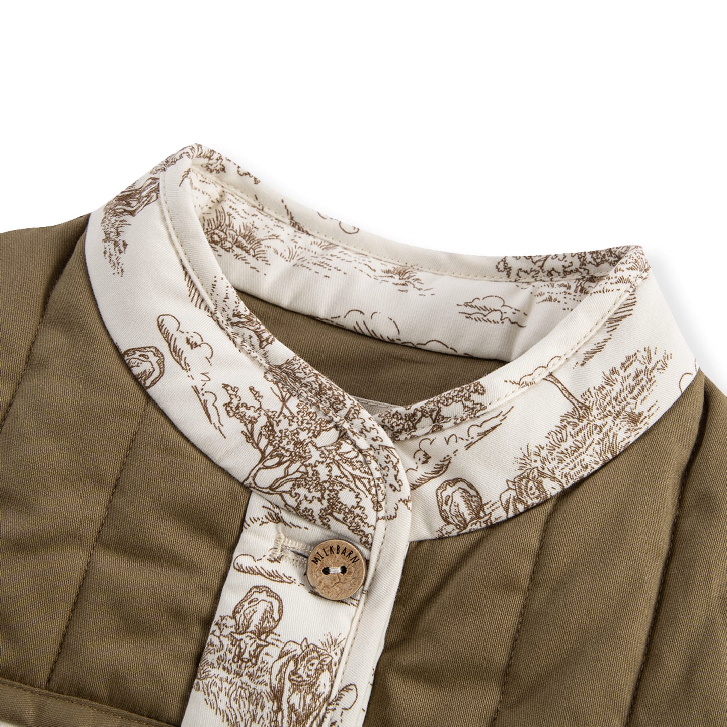 Country Toile Quilted Vest
