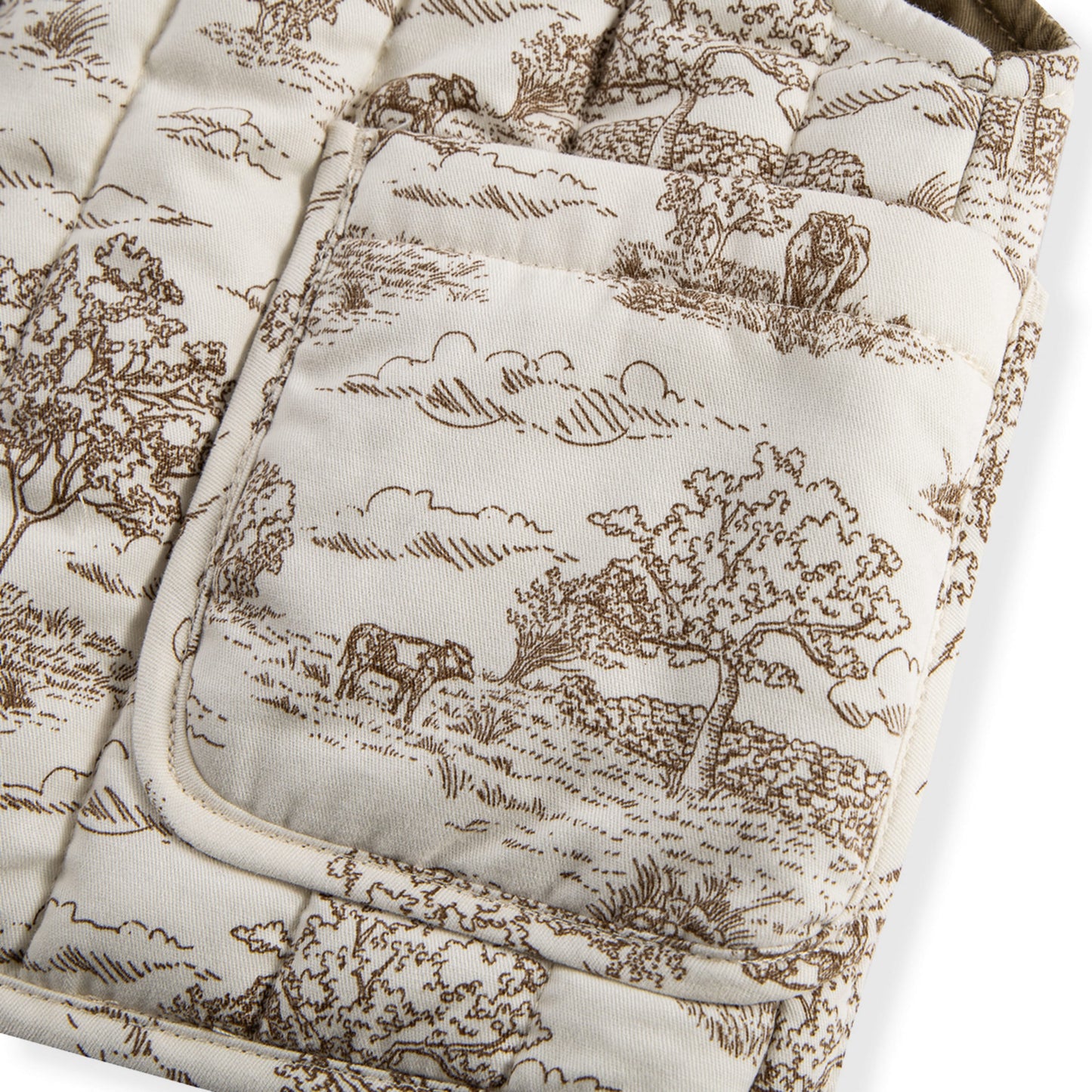 Country Toile Quilted Vest