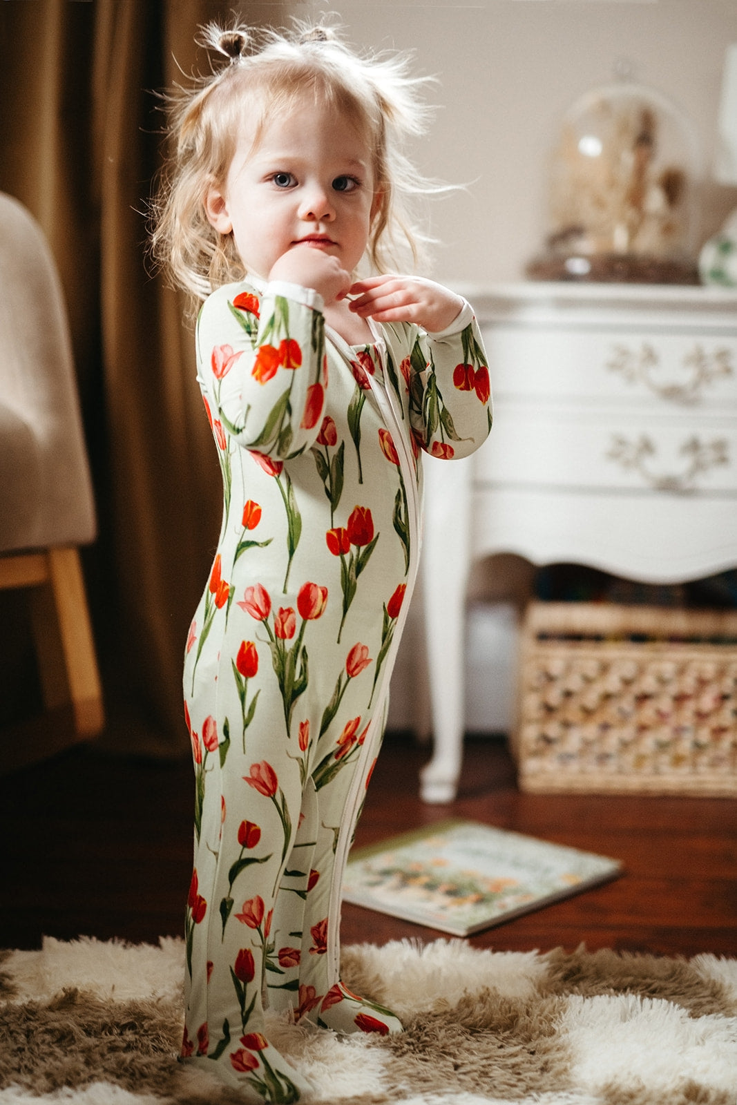 Tulip Luxe Stretch Zipper Footed Romper