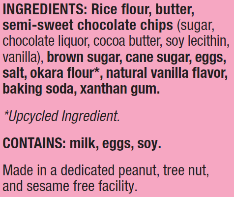 GLUTEN FREE Chocolate Chip Cookies, 5oz Bags - Margot's Mercantile