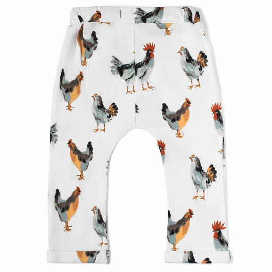 Chicken Organic Cotton Baby Jogger Pants