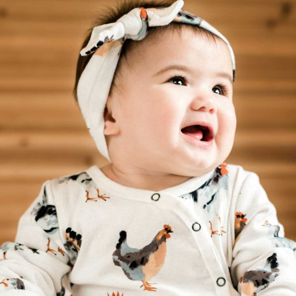 Chicken Organic Cotton Knotted Headband
