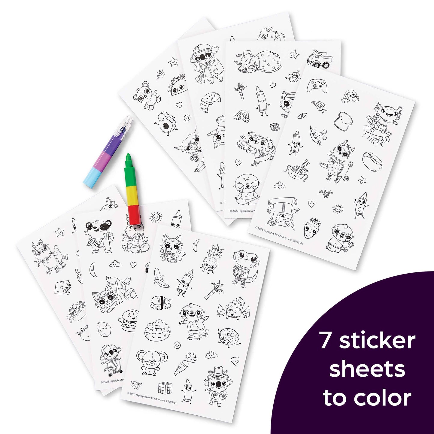 Color-In Stickers and Puzzles! Adorable Animals