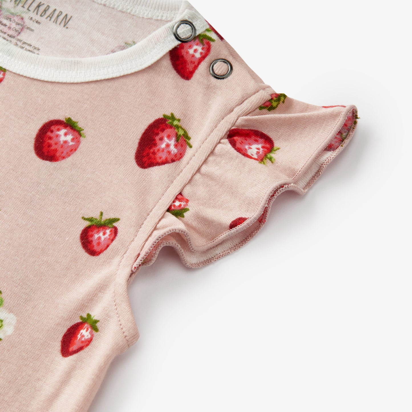 Strawberry Organic Cotton Ruffle One Piece