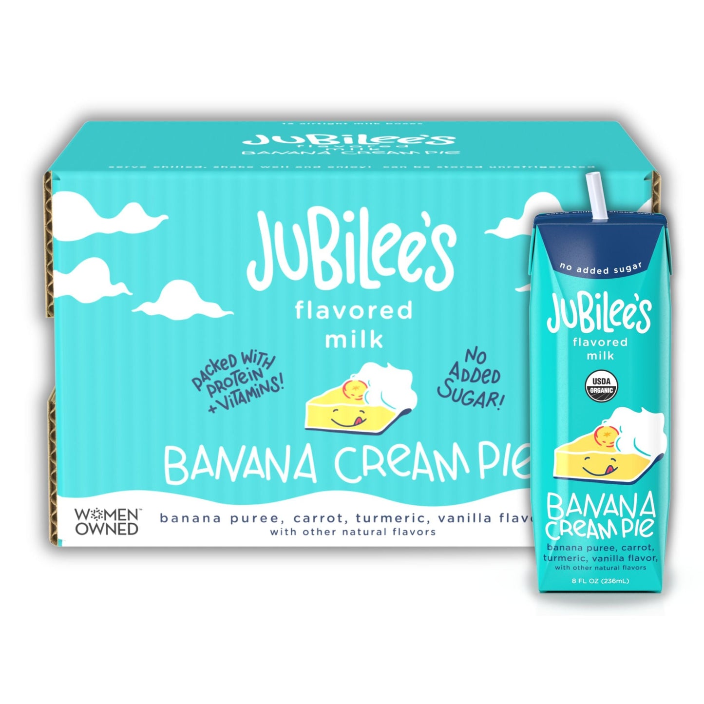 Banana Cream Pie Organic Whole Milk Boxes, 12-pack