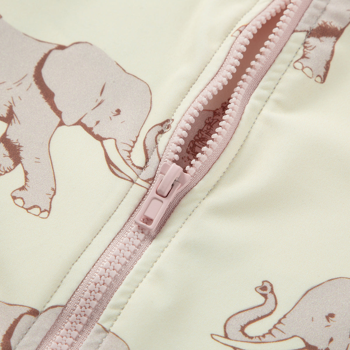 Tutu Elephant Zipper Short Sleeve Shortall Swimsuit