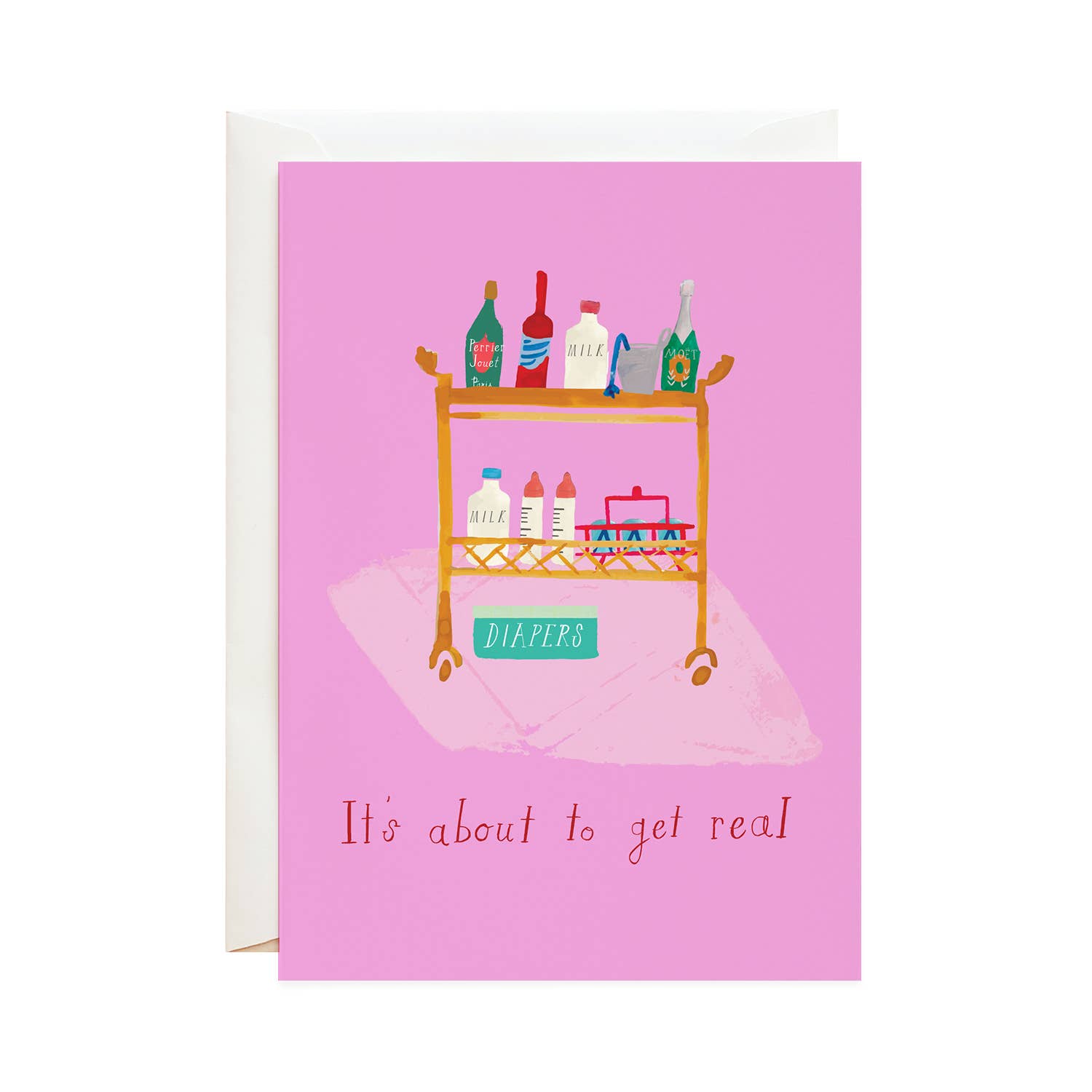 Diapers on the Bar Cart - Greeting Card - Margot's Mercantile