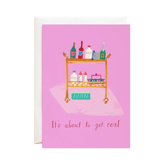 Diapers on the Bar Cart - Greeting Card - Margot's Mercantile