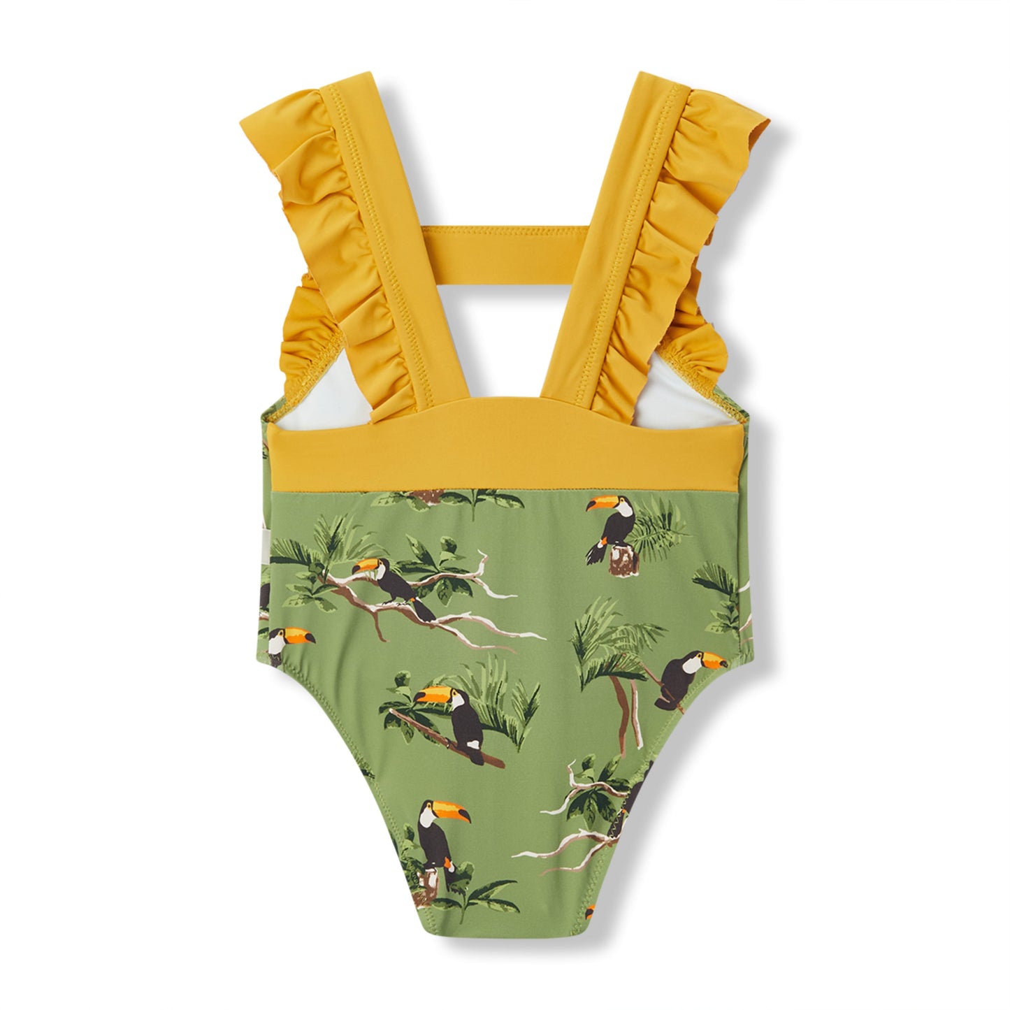 Toucan Ruffle Square Neck Swimsuit