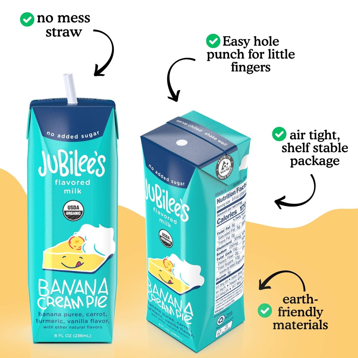 Banana Cream Pie Flavored Milk Boxes