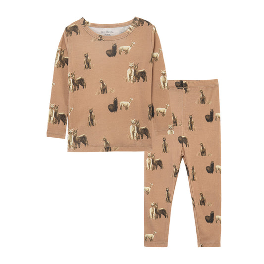 Alpaca Organic Cotton Long Sleeve Two Piece Pajama Set