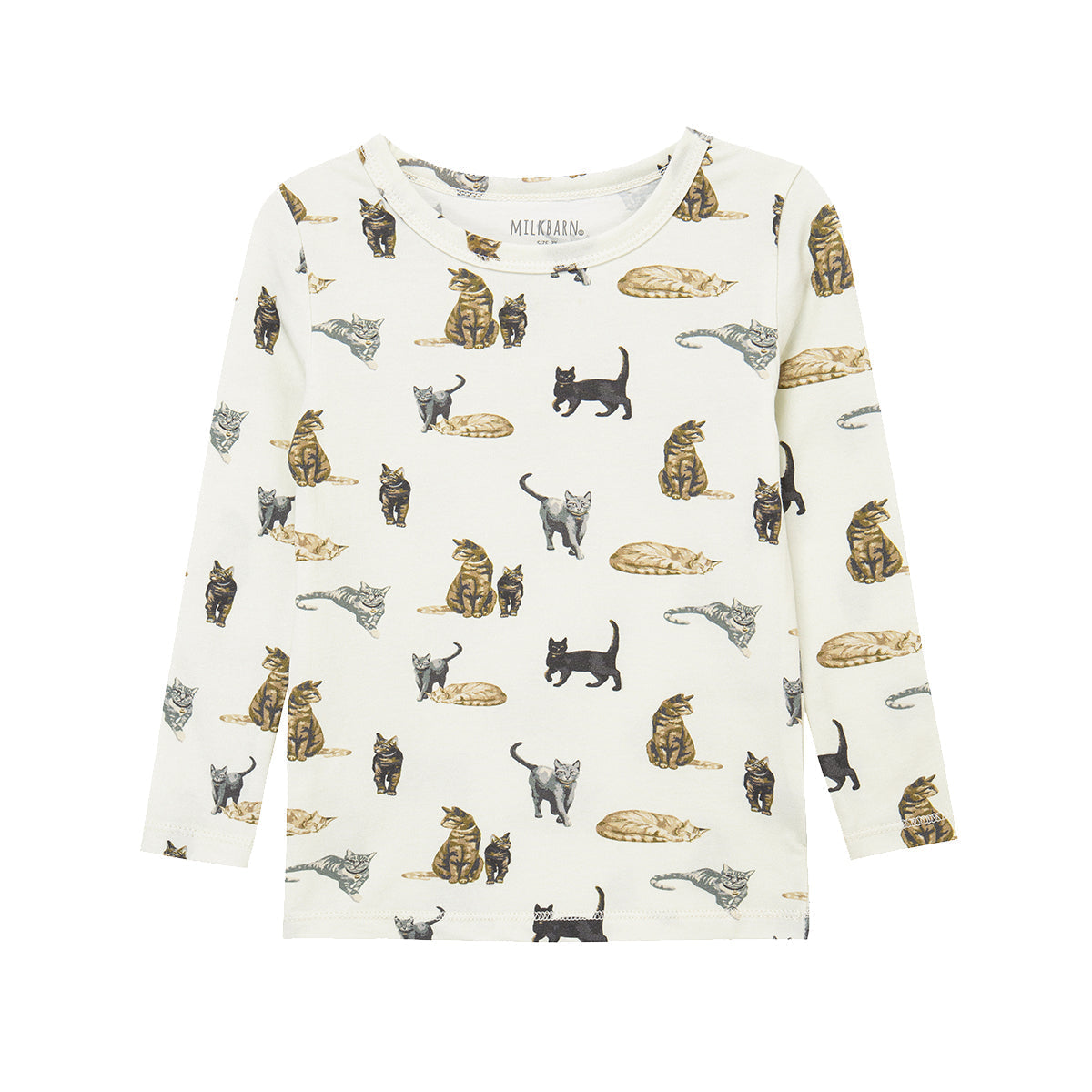 Cat Cotton Stretch Long Sleeve Two Piece Pajama Set