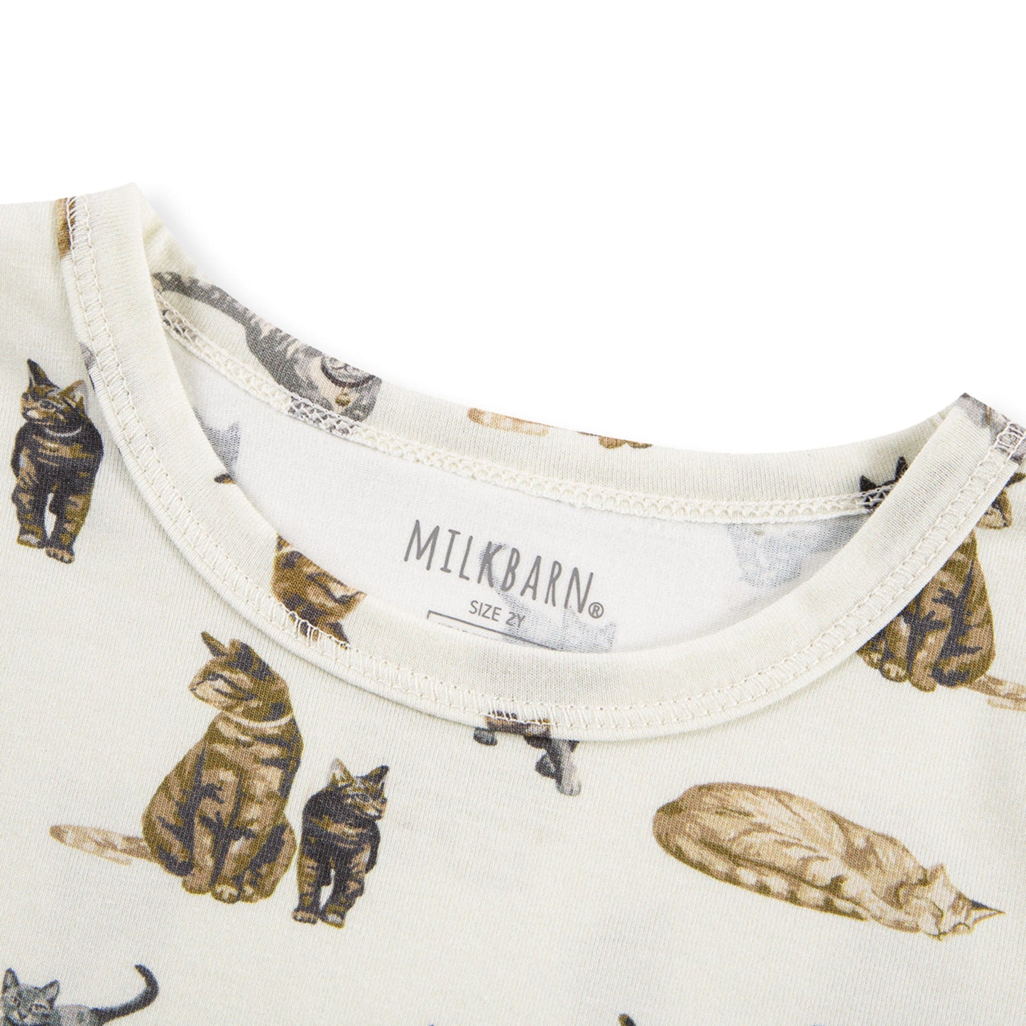 Cat Cotton Stretch Long Sleeve Two Piece Pajama Set