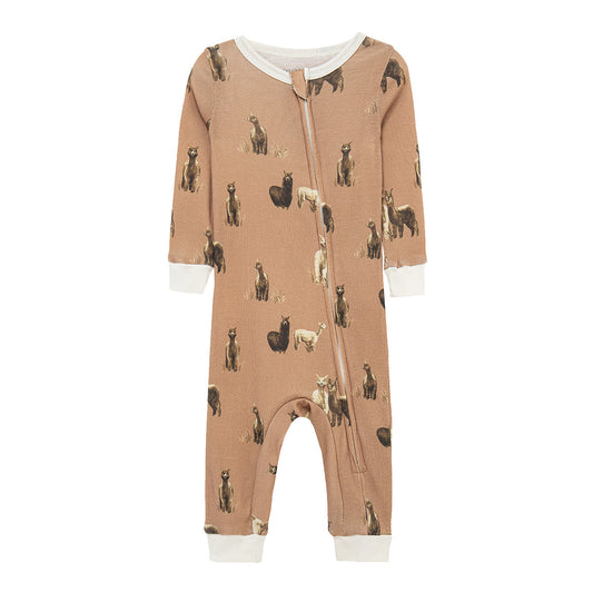 Alpaca Organic Cotton Zipper Pajama