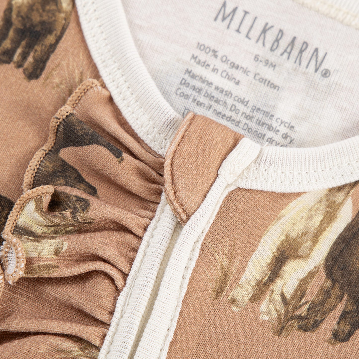 Alpaca Organic Cotton Ruffle Footed Romper