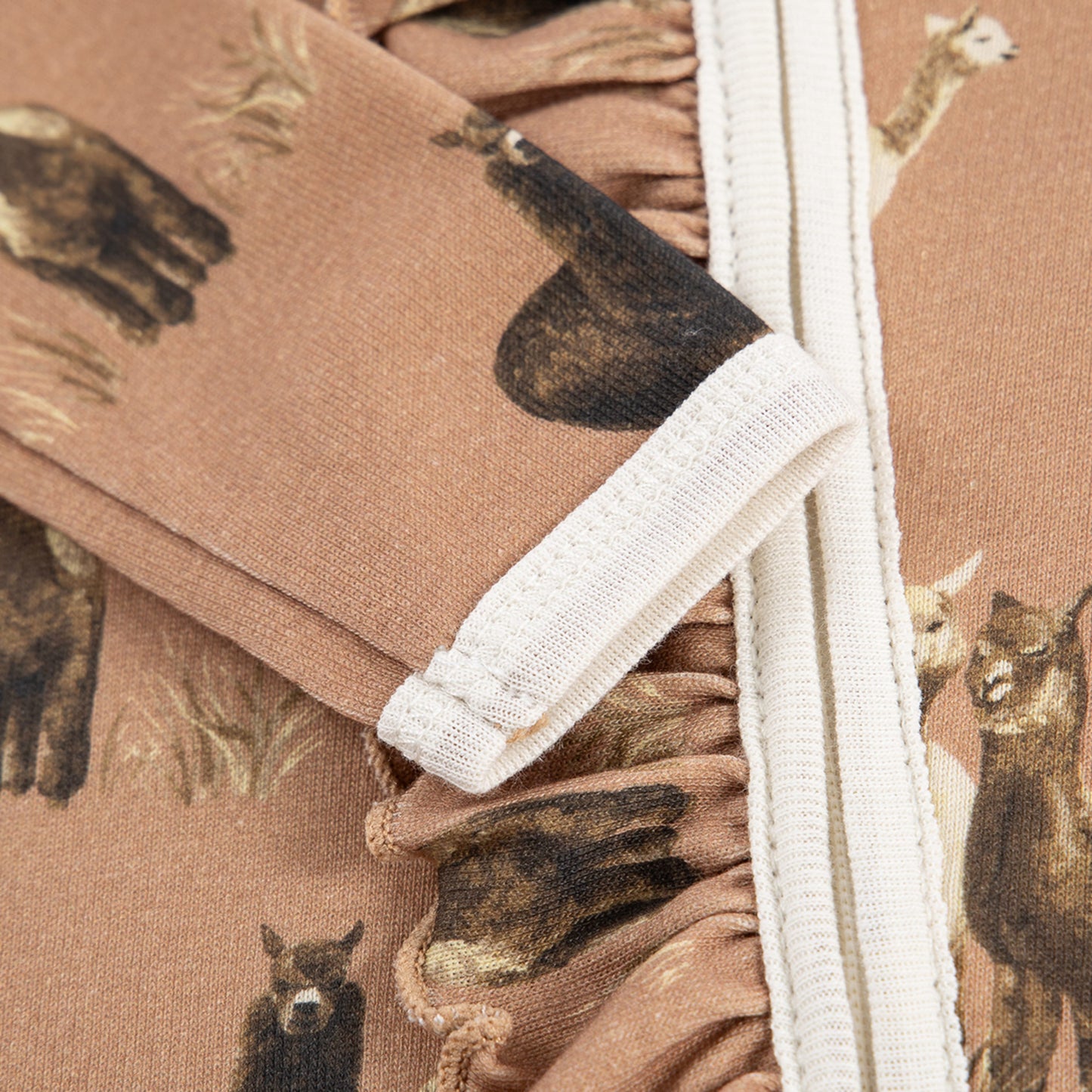 Alpaca Organic Cotton Ruffle Footed Romper