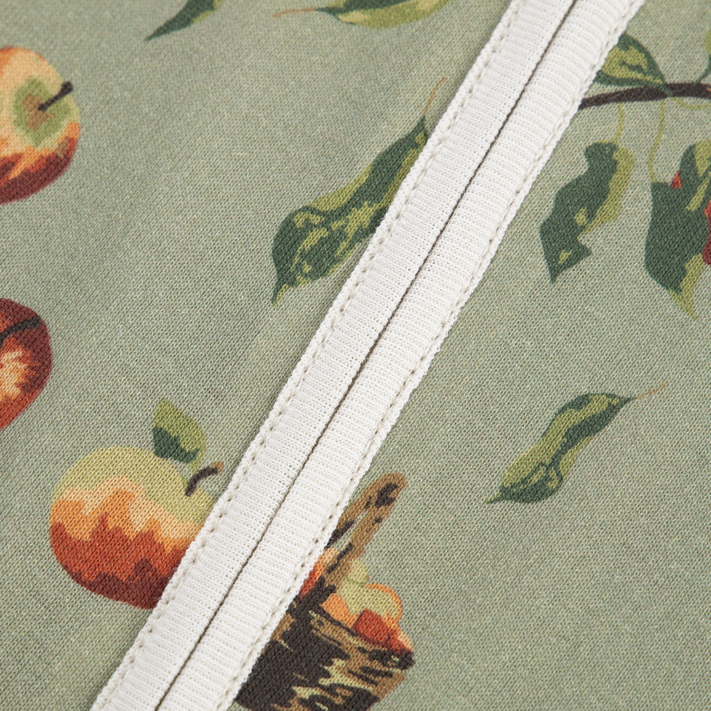 Apple Orchard Organic Cotton Zipper Footed Romper