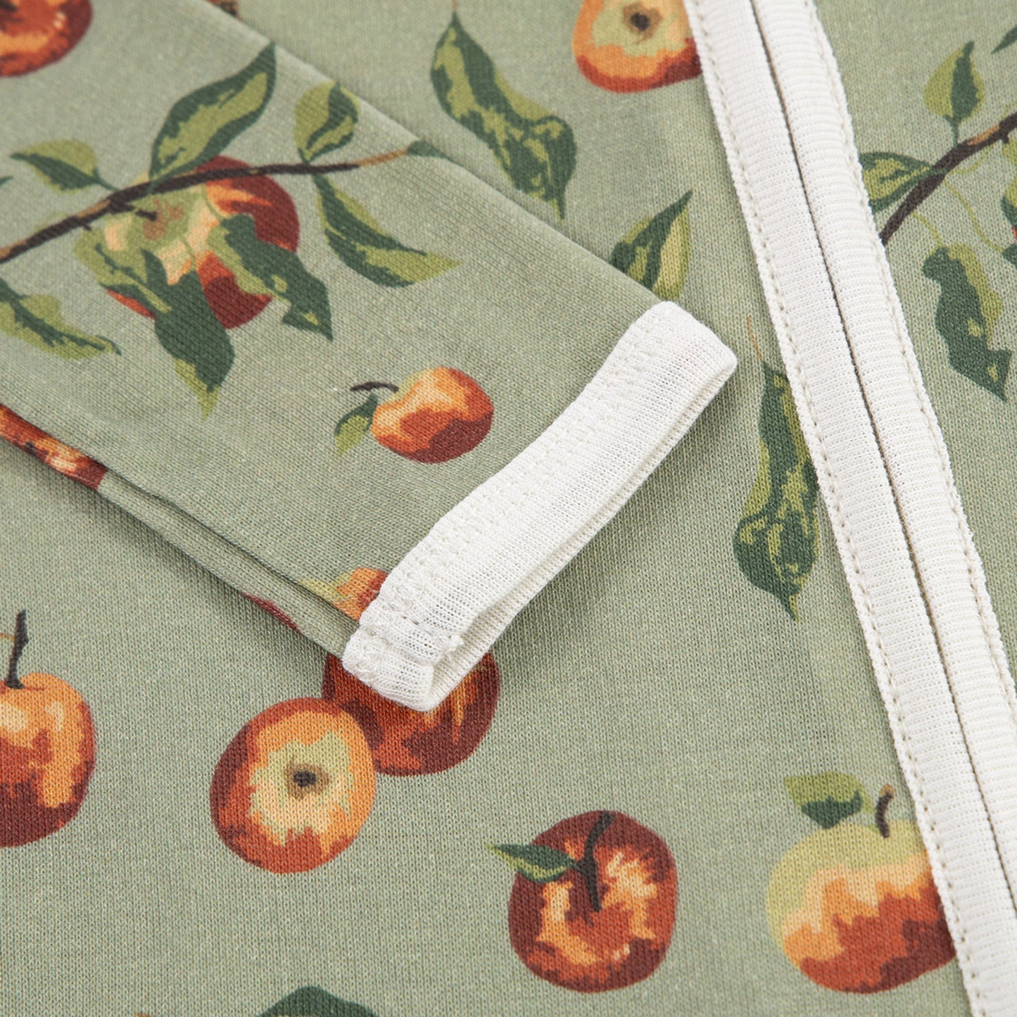 Apple Orchard Organic Cotton Zipper Footed Romper