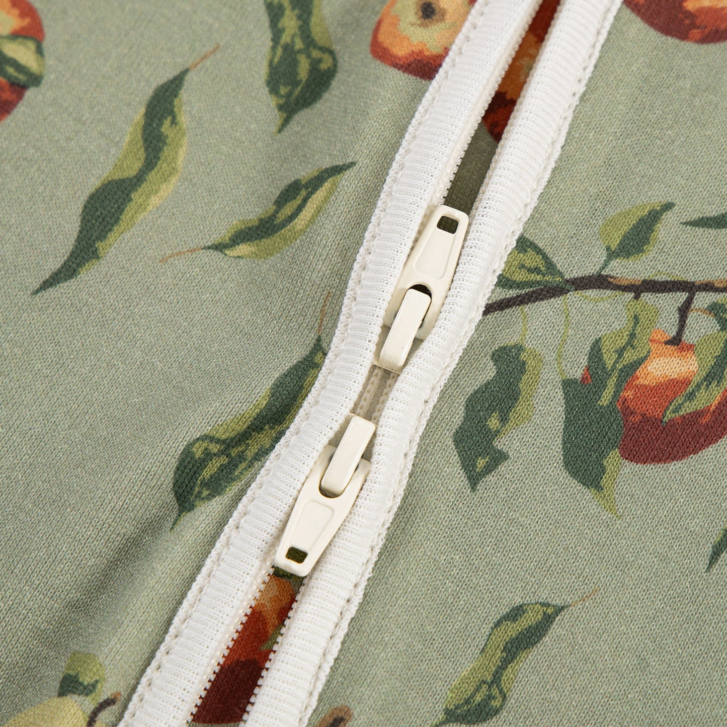 Apple Orchard Organic Cotton Zipper Footed Romper