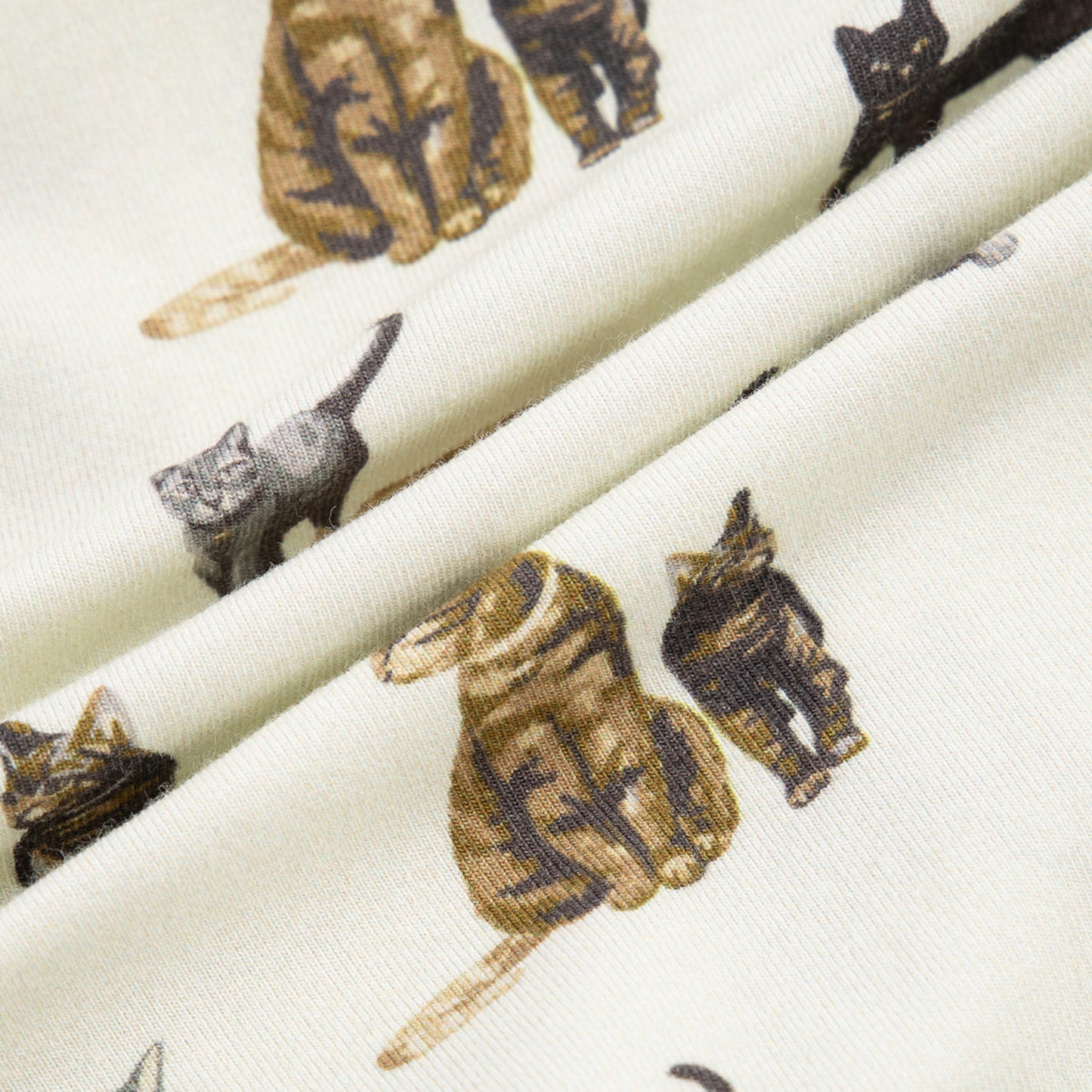 Cat Cotton Stretch Zipper Footed Romper