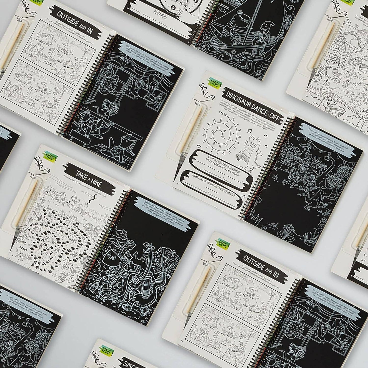 Scratch-Off Hidden Pictures Dinosaur Puzzles