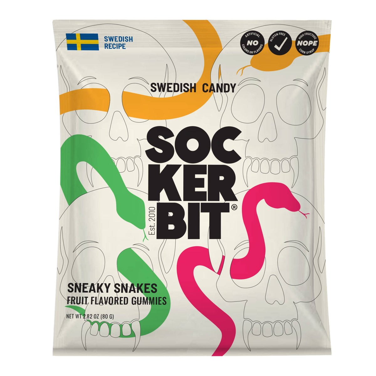 Sneaky Snakes Swedish Candy Bag 2.8oz - Halloween Collection