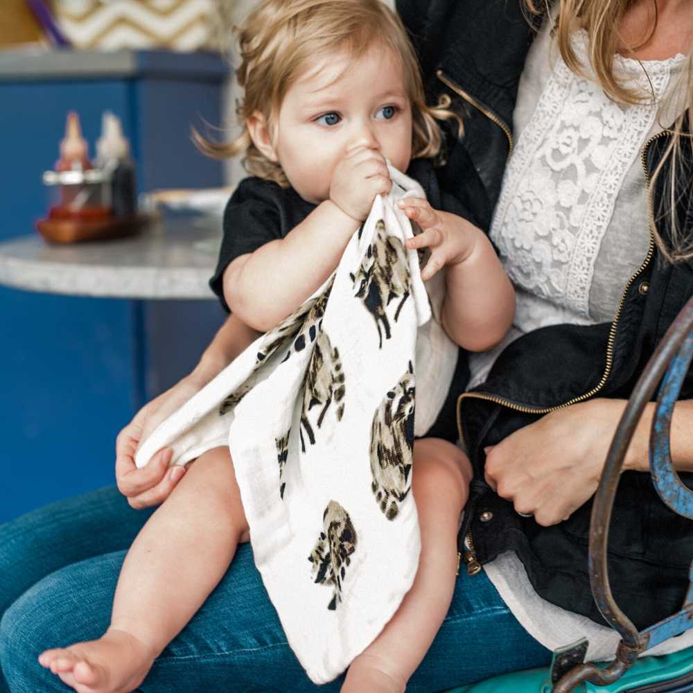 Chicken Mini Lovey Two-Layer Muslin Security Blanket