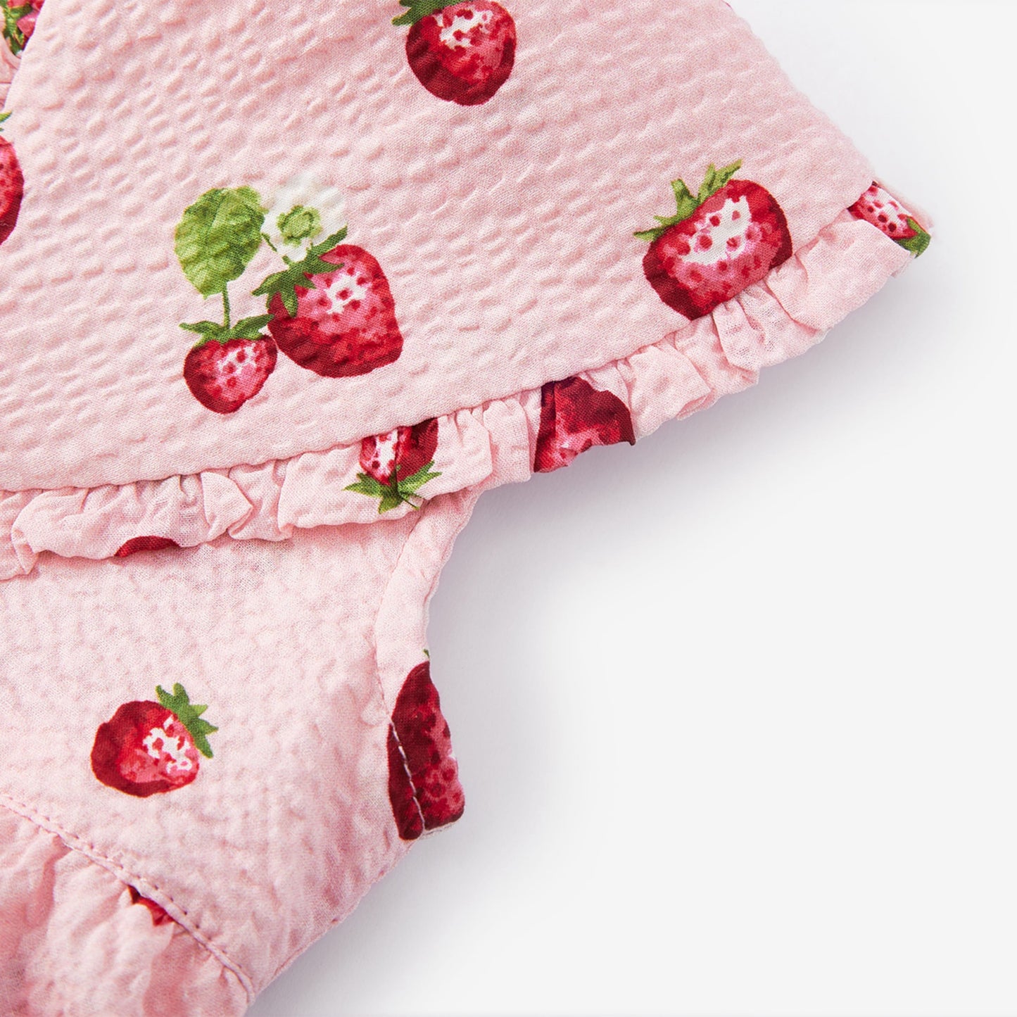 Strawberry Ruffle Collar One Piece Dress