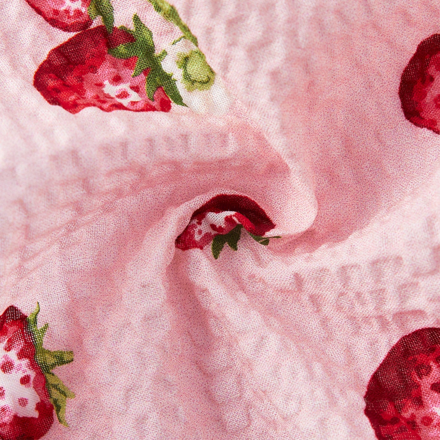 Strawberry Ruffle Collar One Piece Dress