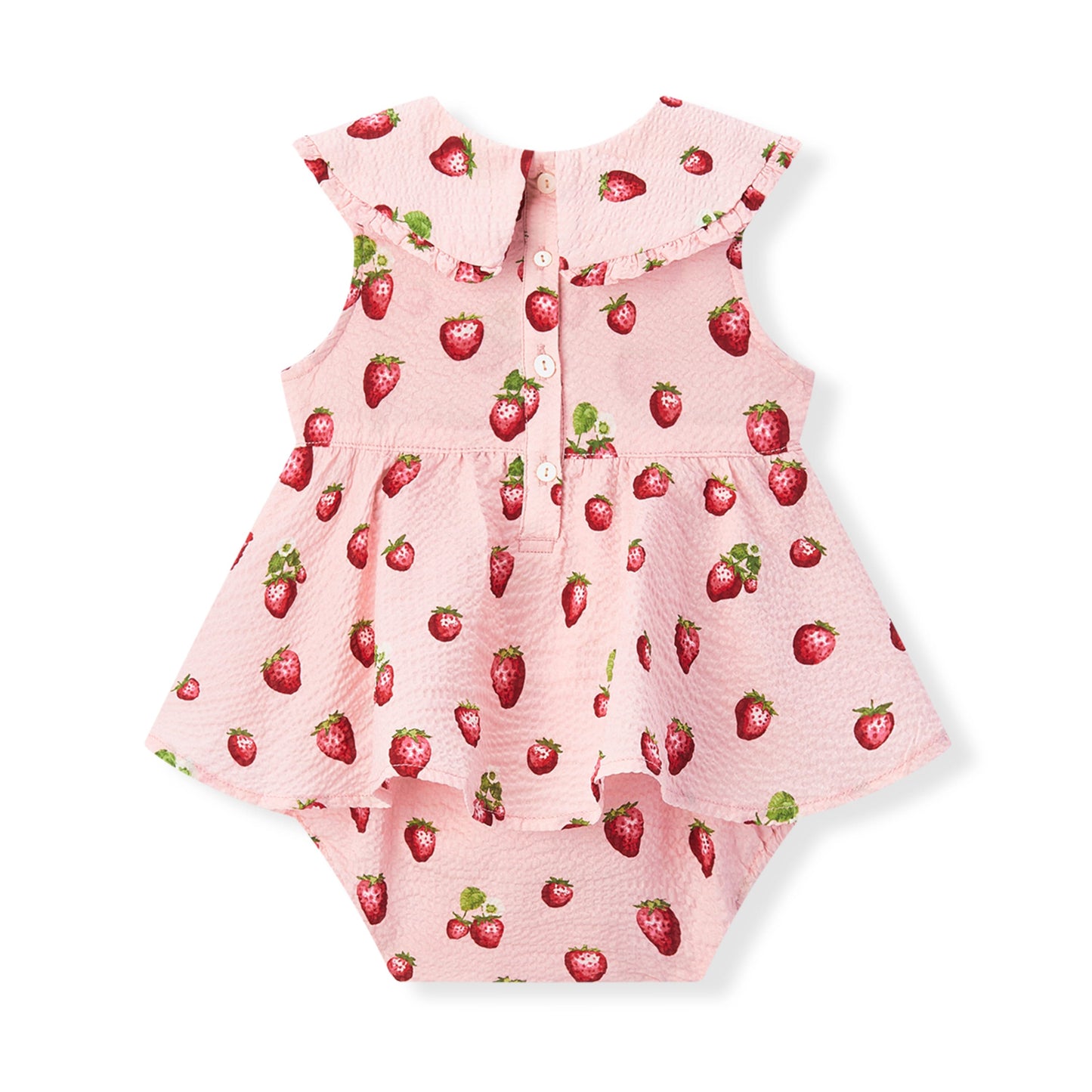 Strawberry Ruffle Collar One Piece Dress