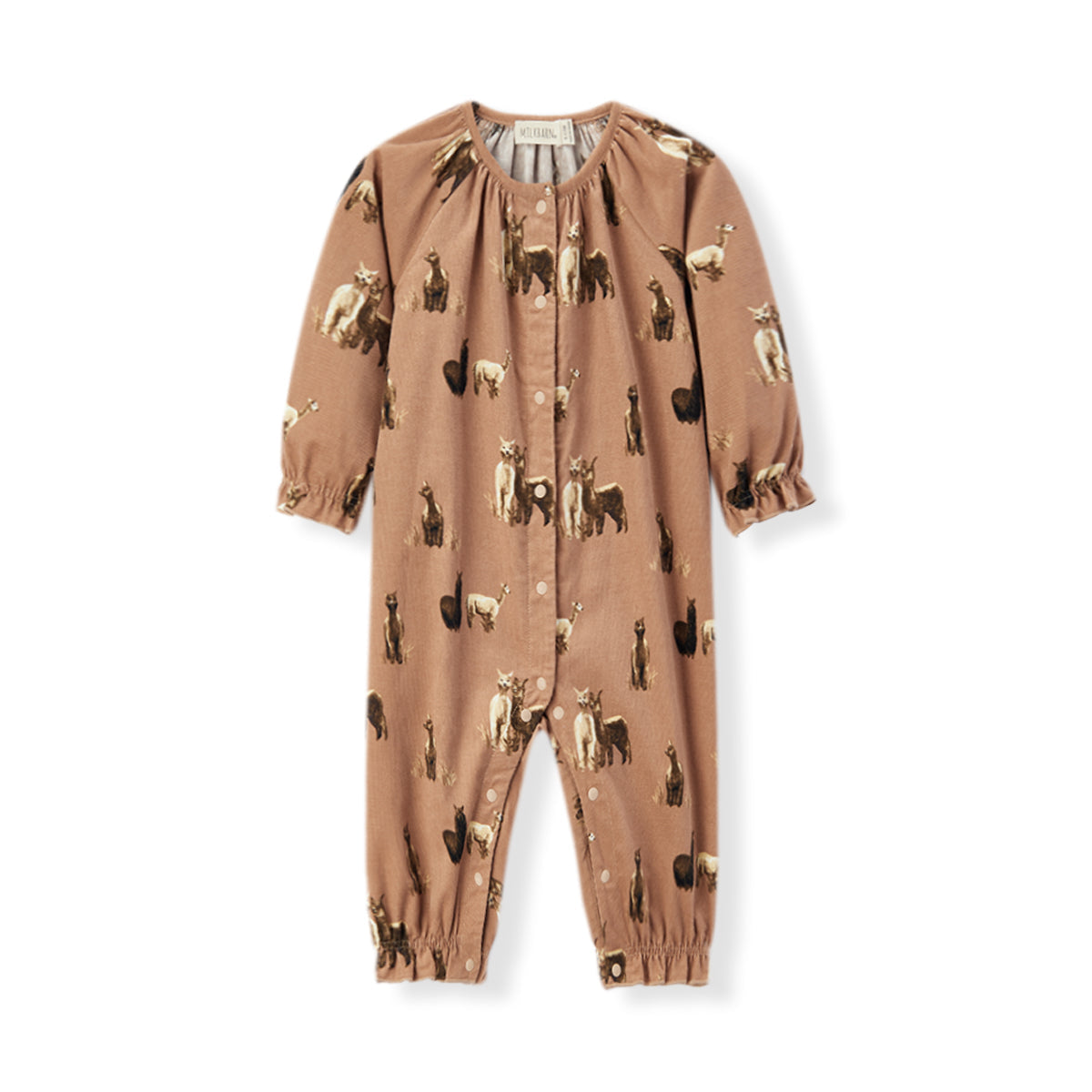 Alpaca Corduroy Ruffle Snap Jumper