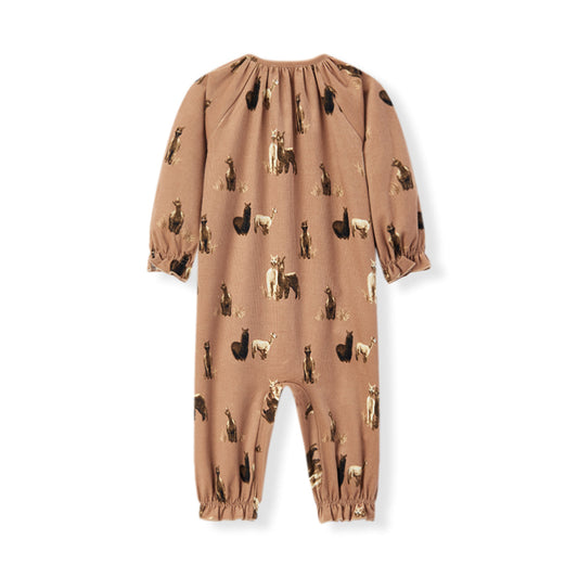 Alpaca Corduroy Ruffle Snap Jumper