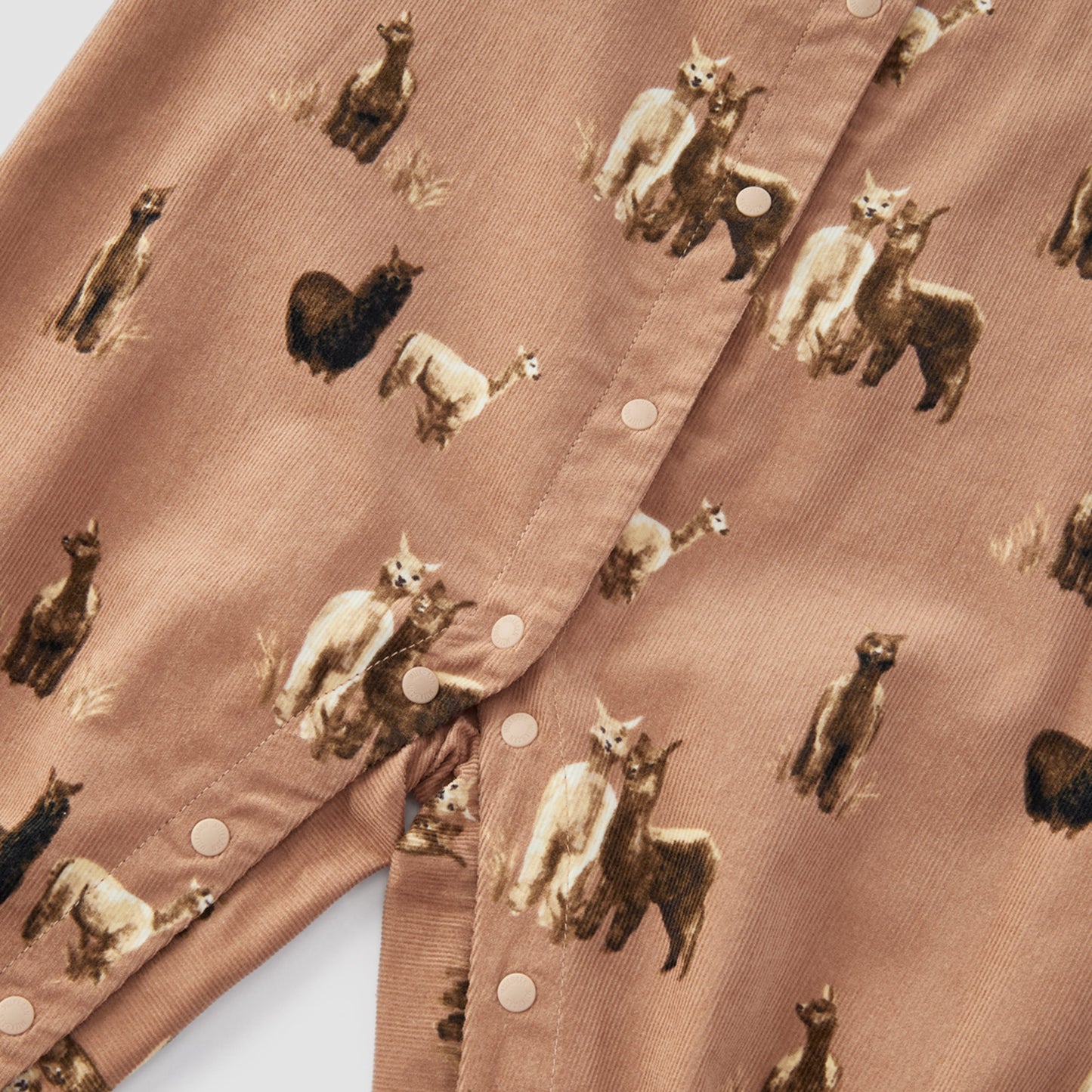 Alpaca Corduroy Ruffle Snap Jumper