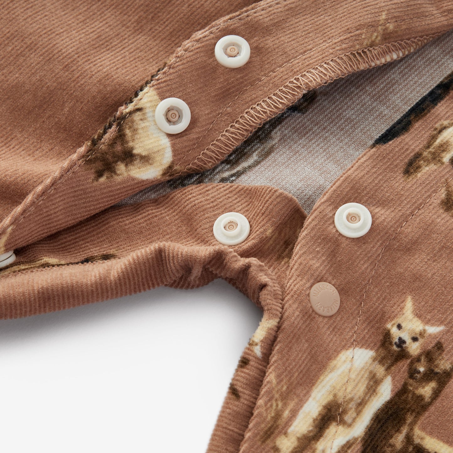 Alpaca Corduroy Ruffle Snap Jumper