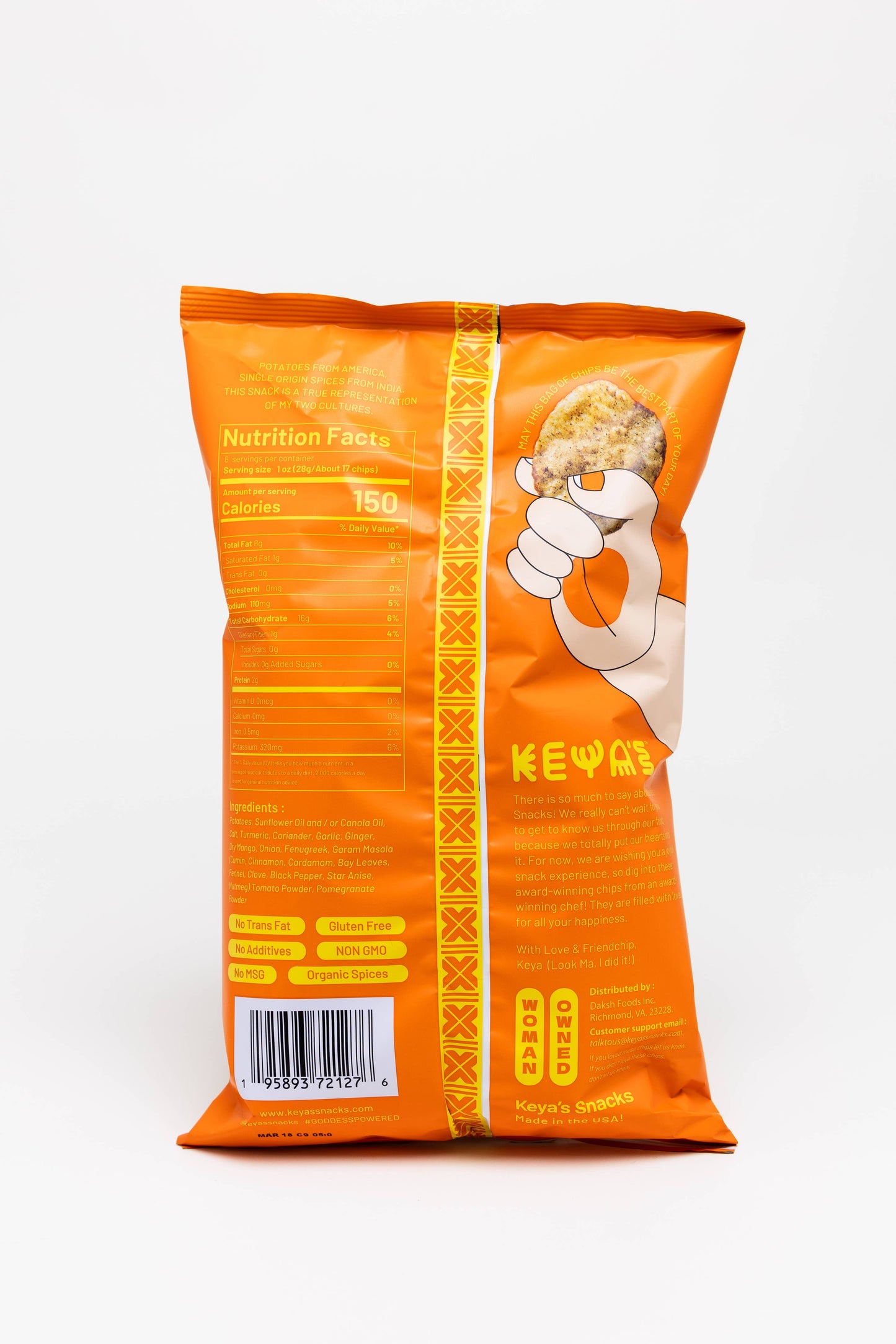 Bombay Spice Masala Potato Chips  6oz