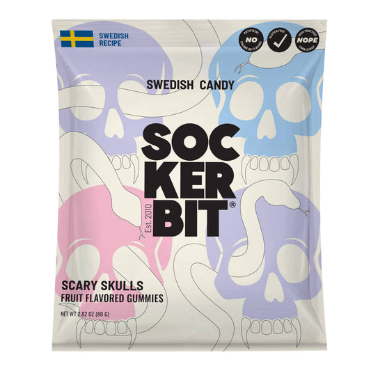 Scary Skulls Swedish Candy Bag 2.8oz - Halloween Collection