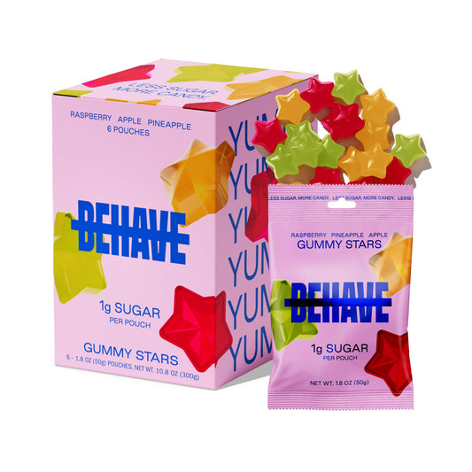 Raspberry Apple Pineapple Gummy Stars (6 bags)