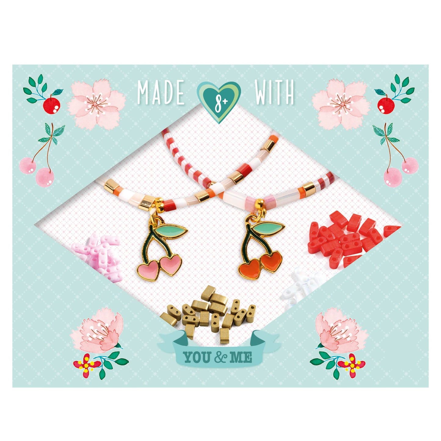 Jewelry Kit: Tila and Cherries Beads